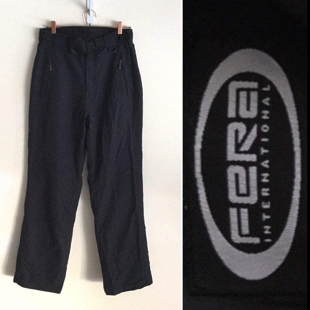 FERA Men’s Lined Snow Ski Nylon Pants Black Waist 34